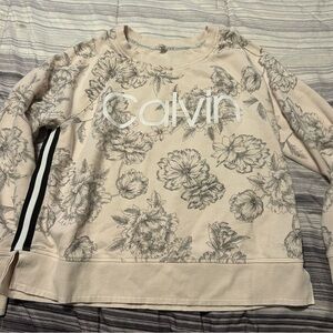 Calvin Klein Beige Floral Sweatshirt